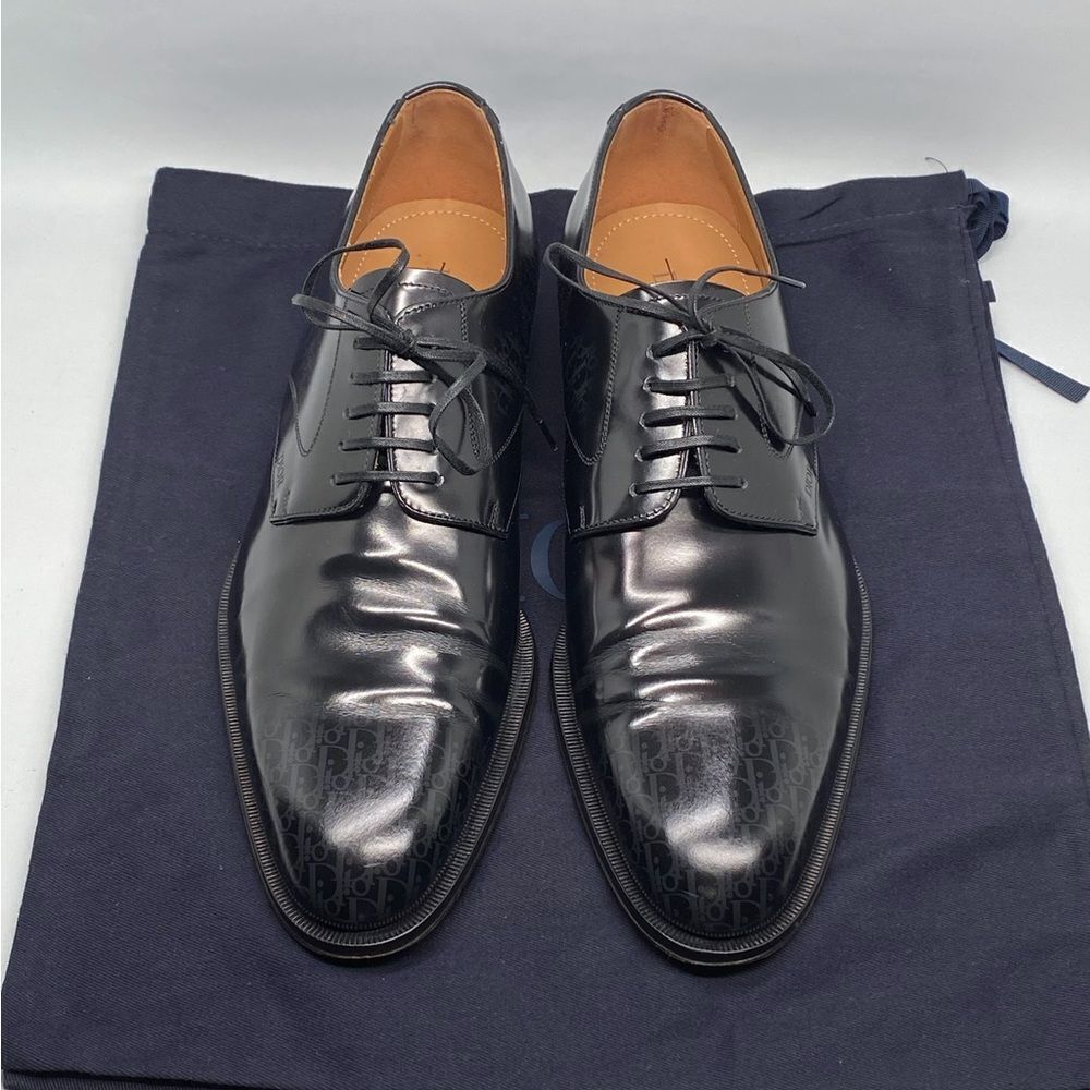 Dior Timeless Derby Shoe with Gray and Black Dior Oblique Gradient size 42 - Picture 14 of 16